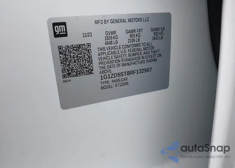 2024 Chevrolet Malibu Fwd 1Lt from USA, damaged, VIN 1G1ZD5ST8RF132507